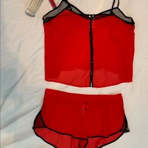 Red Sheer Lingerie